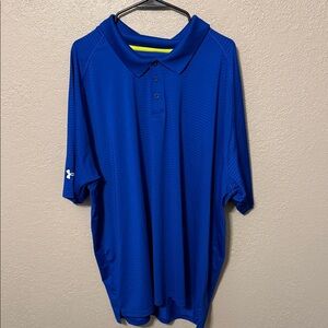 Under Armour Men's Team Tech Polo Loose Heatgear  in royal blue 3XL
